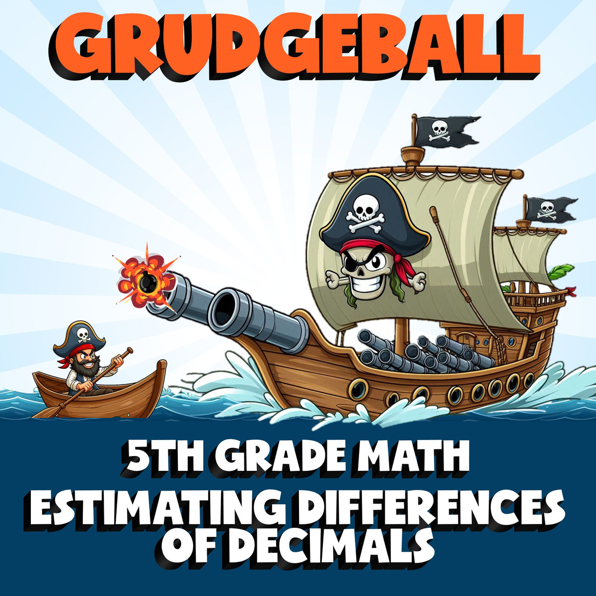 Estimating Differences of Decimals GRUDGEBALL Math Game - No Prep Grade 5 Review