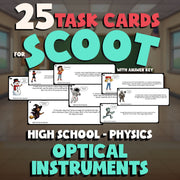 Optical Instruments SCOOT TASK CARDS Science Game - No Prep Physics Review