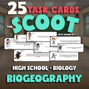Biogeography SCOOT TASK CARDS Science Game - No Prep Biology Review Activity