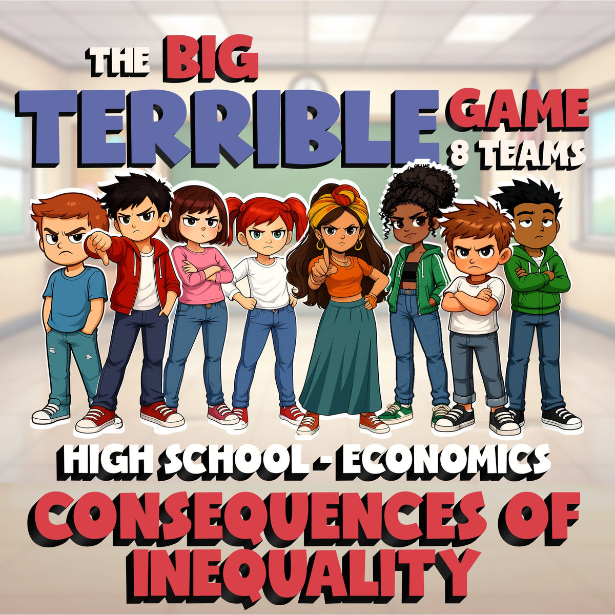 Consequences of Inequality BIG TERRIBLE GAME - No Prep Economics Review Activity