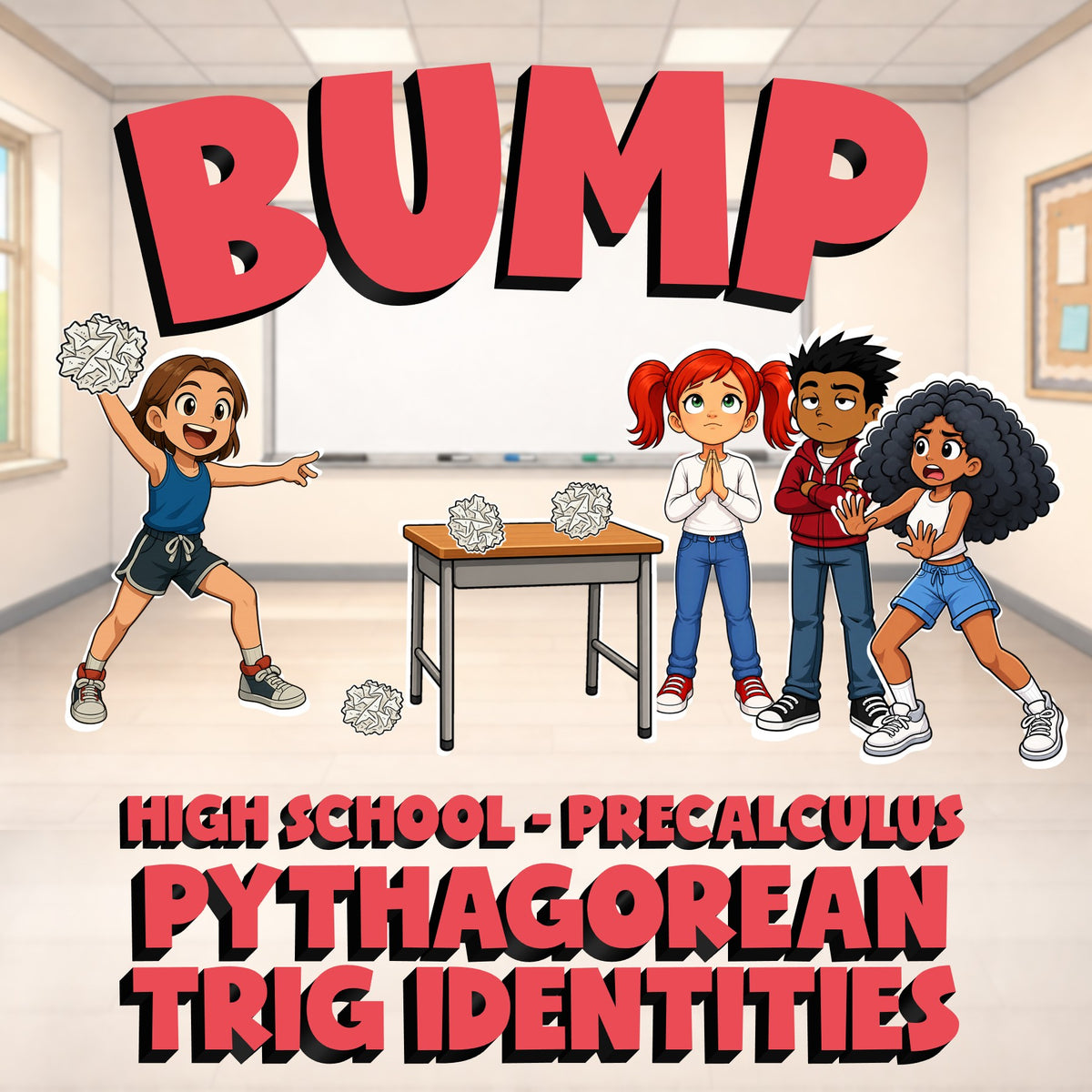 Pythagorean Trig Identities BUMP Math Game - No Prep PreCalculus Review Activity