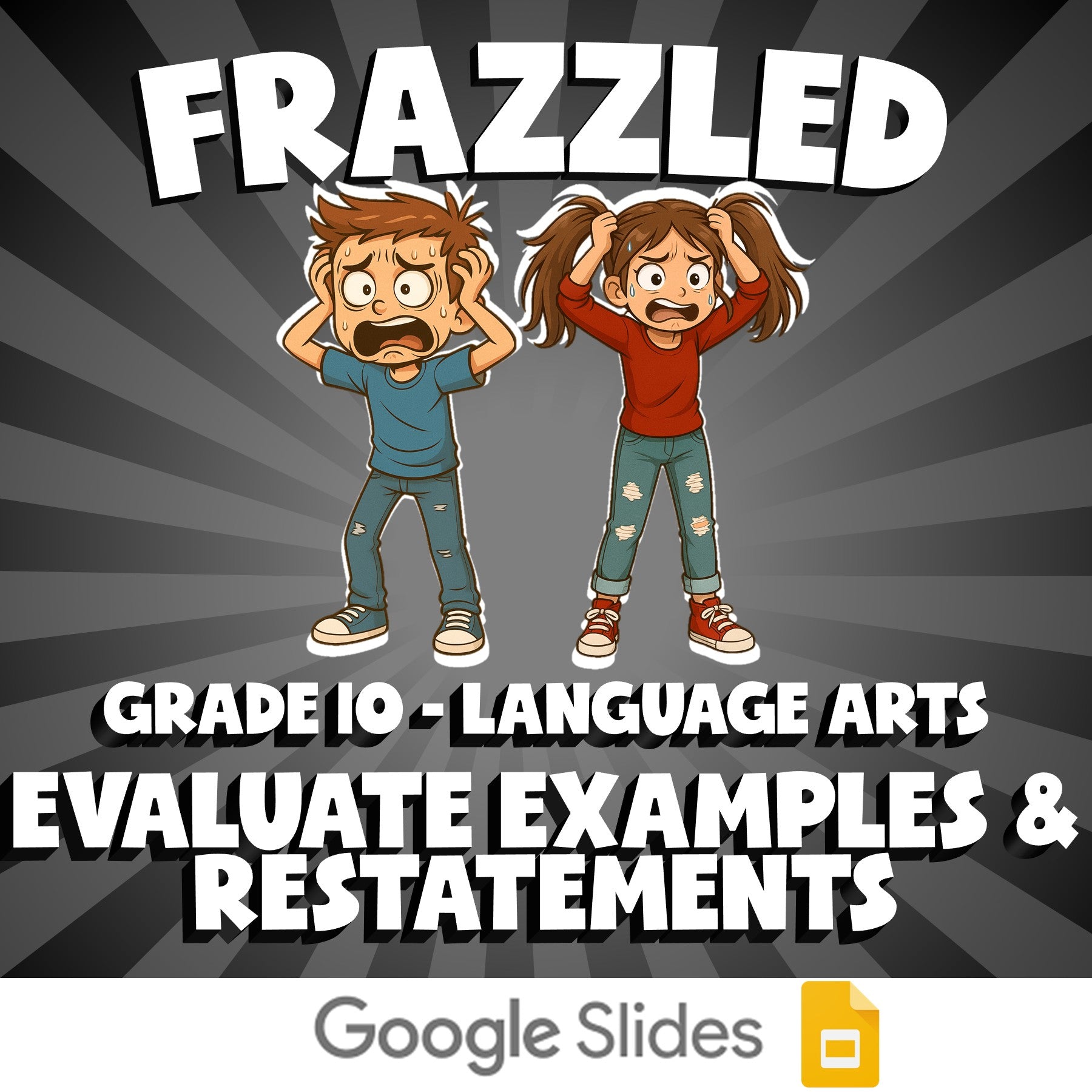 Evaluate Examples & Restatements FRAZZLED ELA Game - No Prep Grade 10 Review