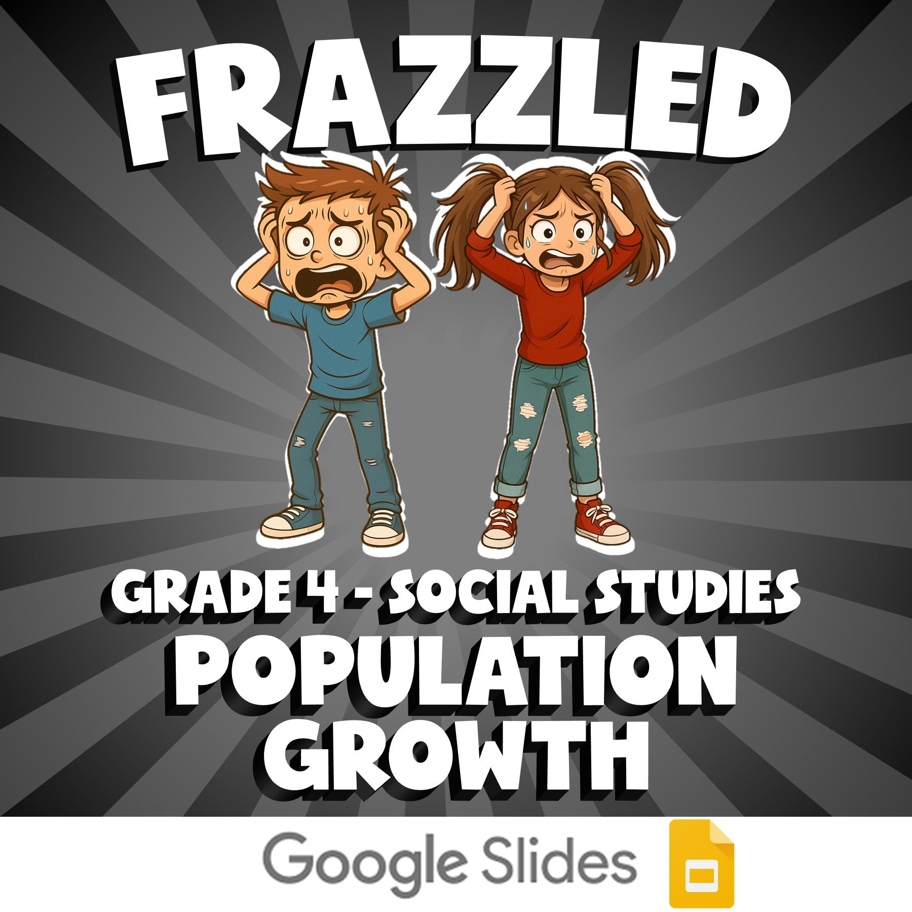 Population Growth FRAZZLED Socials Game - No Prep Grade 4 Review Activity