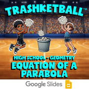 Equation of a Parabola TRASHKETBALL Math Game - No Prep Geometry Review Activity