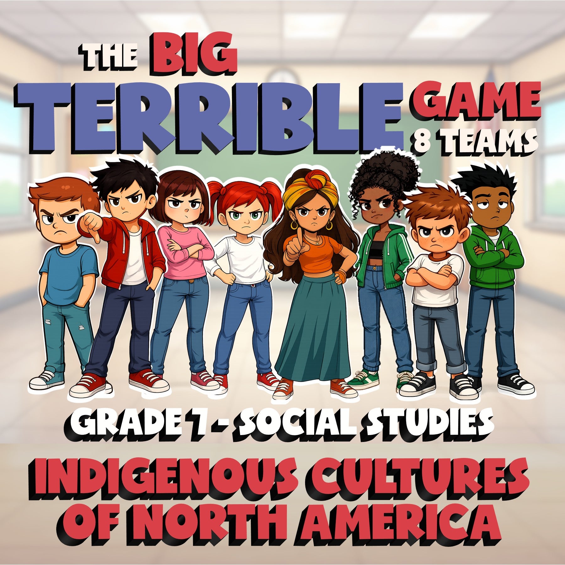 Indigenous Cultures of North America BIG TERRIBLE GAME - Grade 7 Socials Review