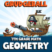 Geometry GRUDGEBALL Math Game - No Prep Grade 7 Review Activity