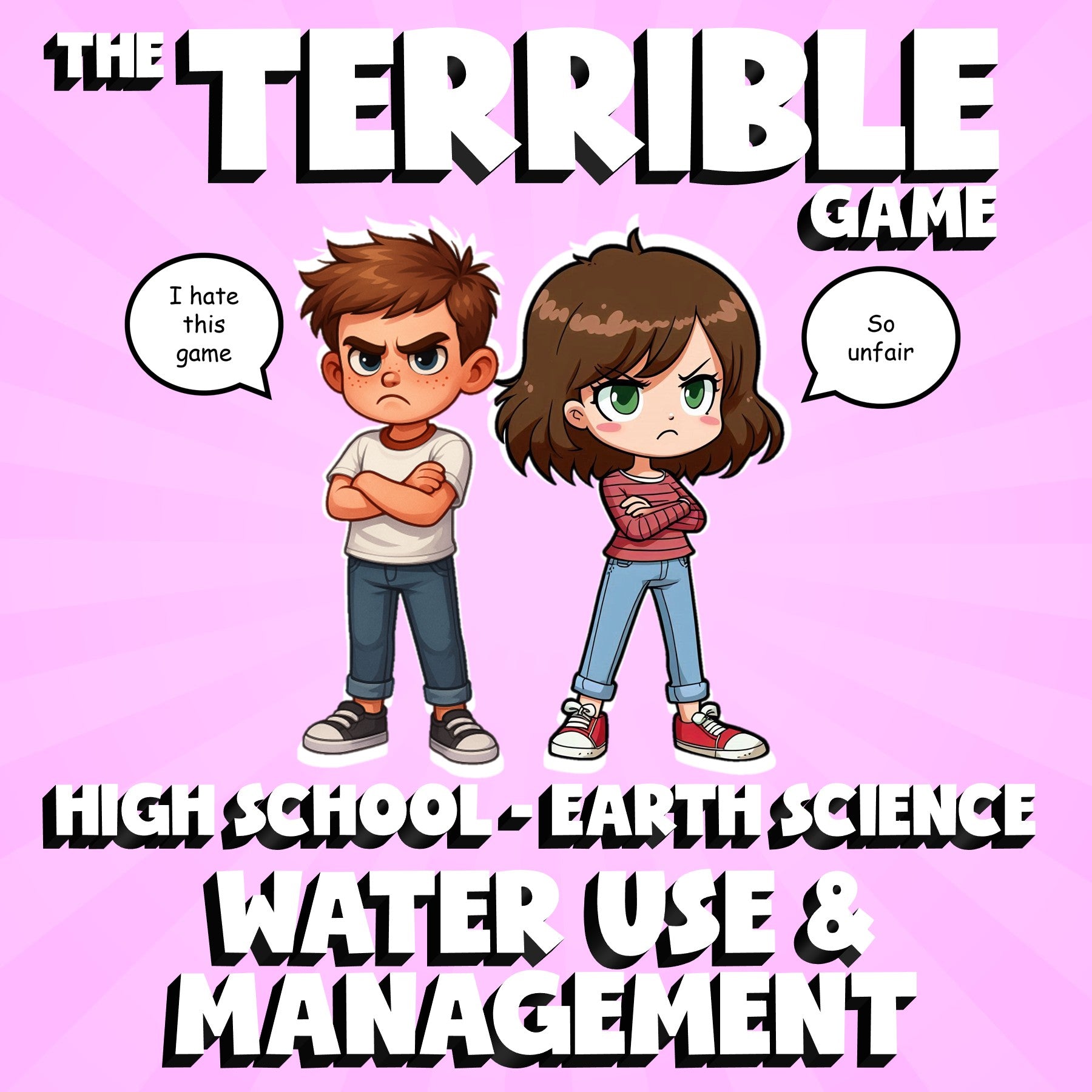 Water Use & Management THE TERRIBLE GAME - No Prep Earth Science Review Activity