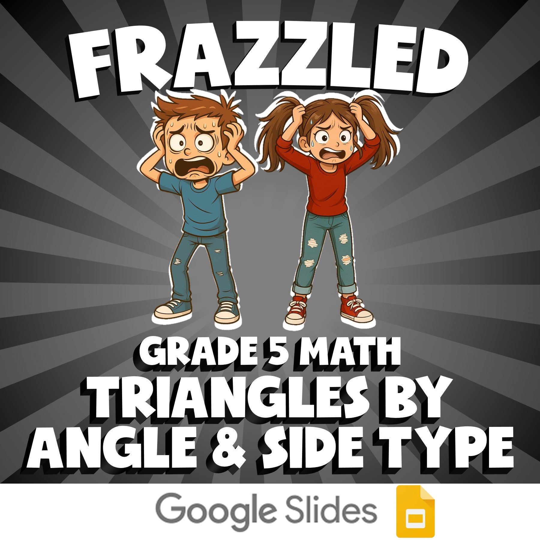 Triangles by Angle & Side Type FRAZZLED Math Game - No Prep Grade 5 Review
