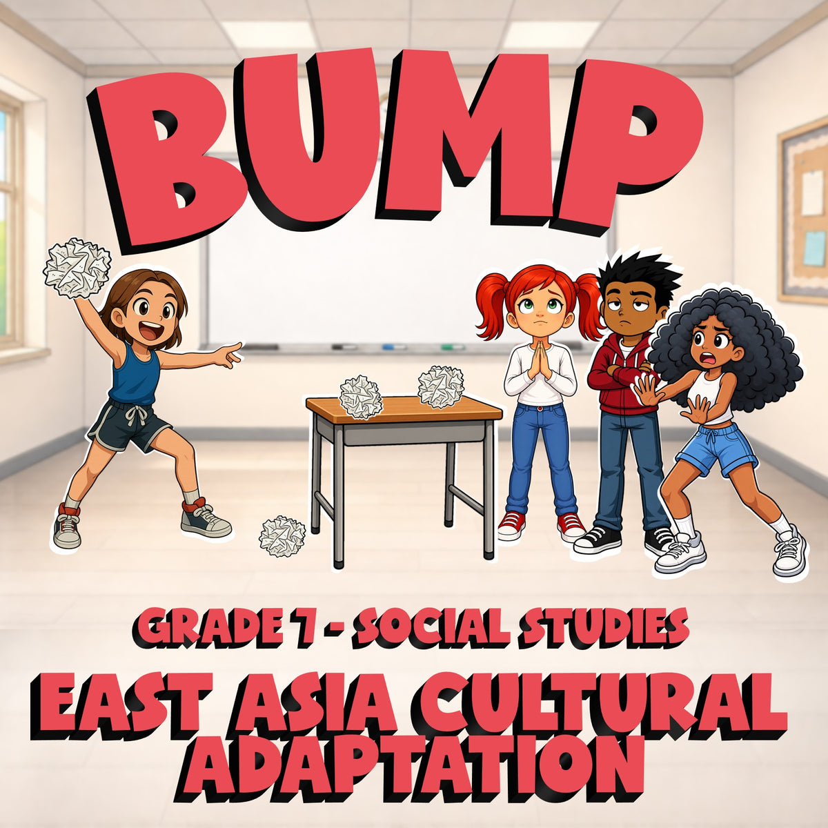 East Asia Cultural Adaptation BUMP Socials Game - No Prep Grade 7 Review