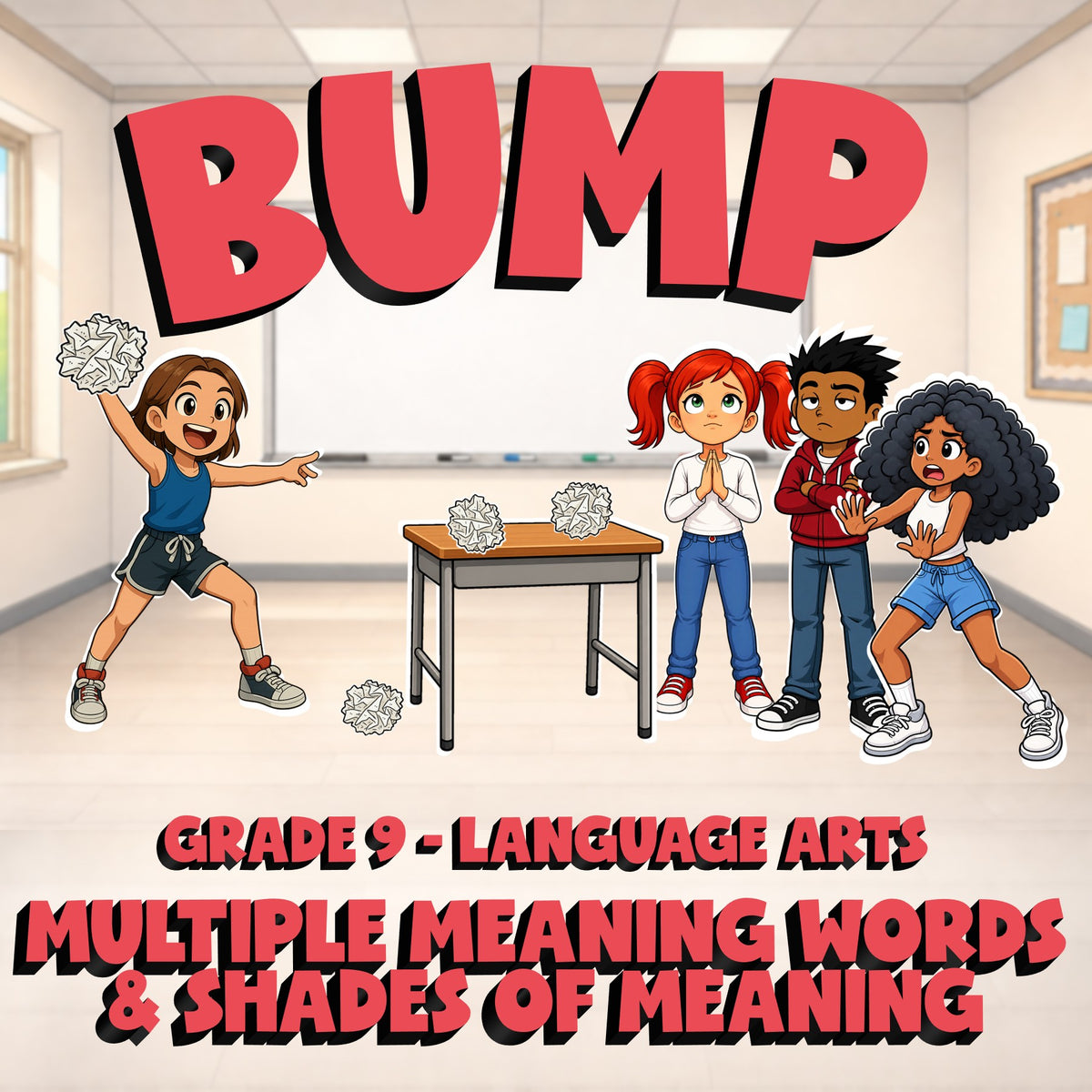 Multiple Meaning Words & Shades of Meaning BUMP ELA Game - No Prep Grade 9