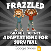 Adaptations for Survival FRAZZLED Science Game - No Prep Grade 3 Review Activity