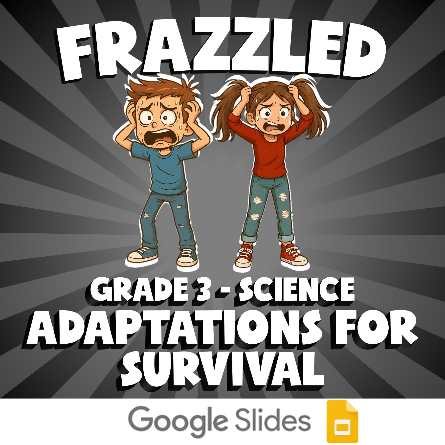 Adaptations for Survival FRAZZLED Science Game - No Prep Grade 3 Review Activity