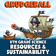 Resources & Sustainability GRUDGEBALL Science Game - No Prep Grade 8 Review
