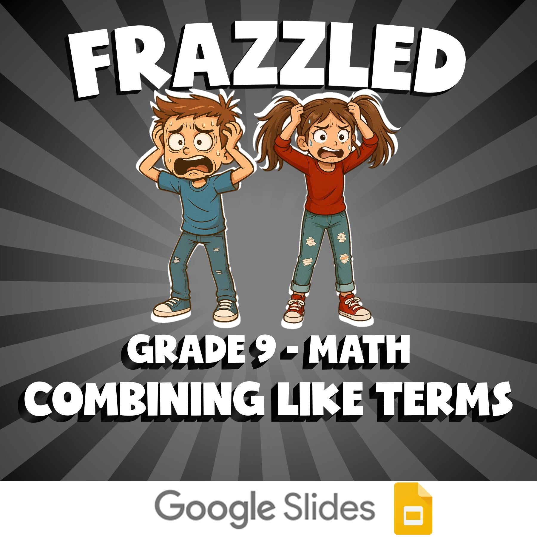 Combining Like Terms FRAZZLED Math Game - No Prep Grade 9 Review Activity