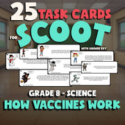 How Vaccines Work SCOOT TASK CARDS Science Game - No Prep Grade 8 Review
