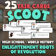 Enlightenment Roots of Revolution SCOOT TASK CARDS Game - No Prep World History