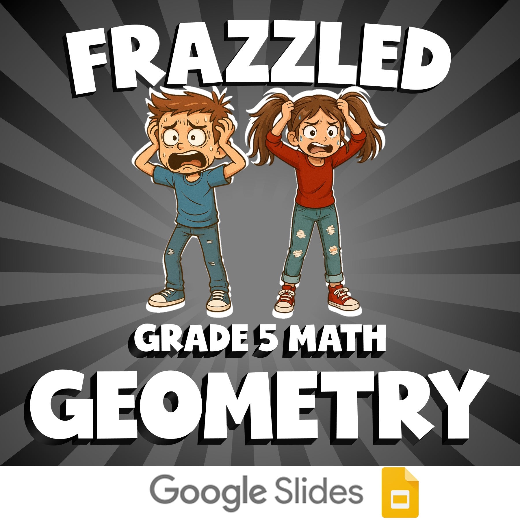 Geometry FRAZZLED Math Game - No Prep Grade 5 Review Activity