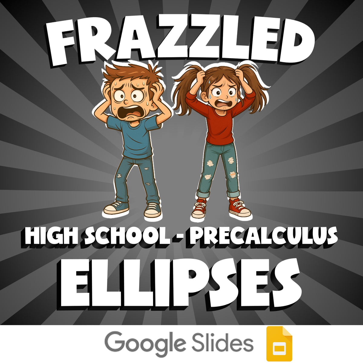 Ellipses FRAZZLED Math Game - No Prep PreCalculus Review Activity