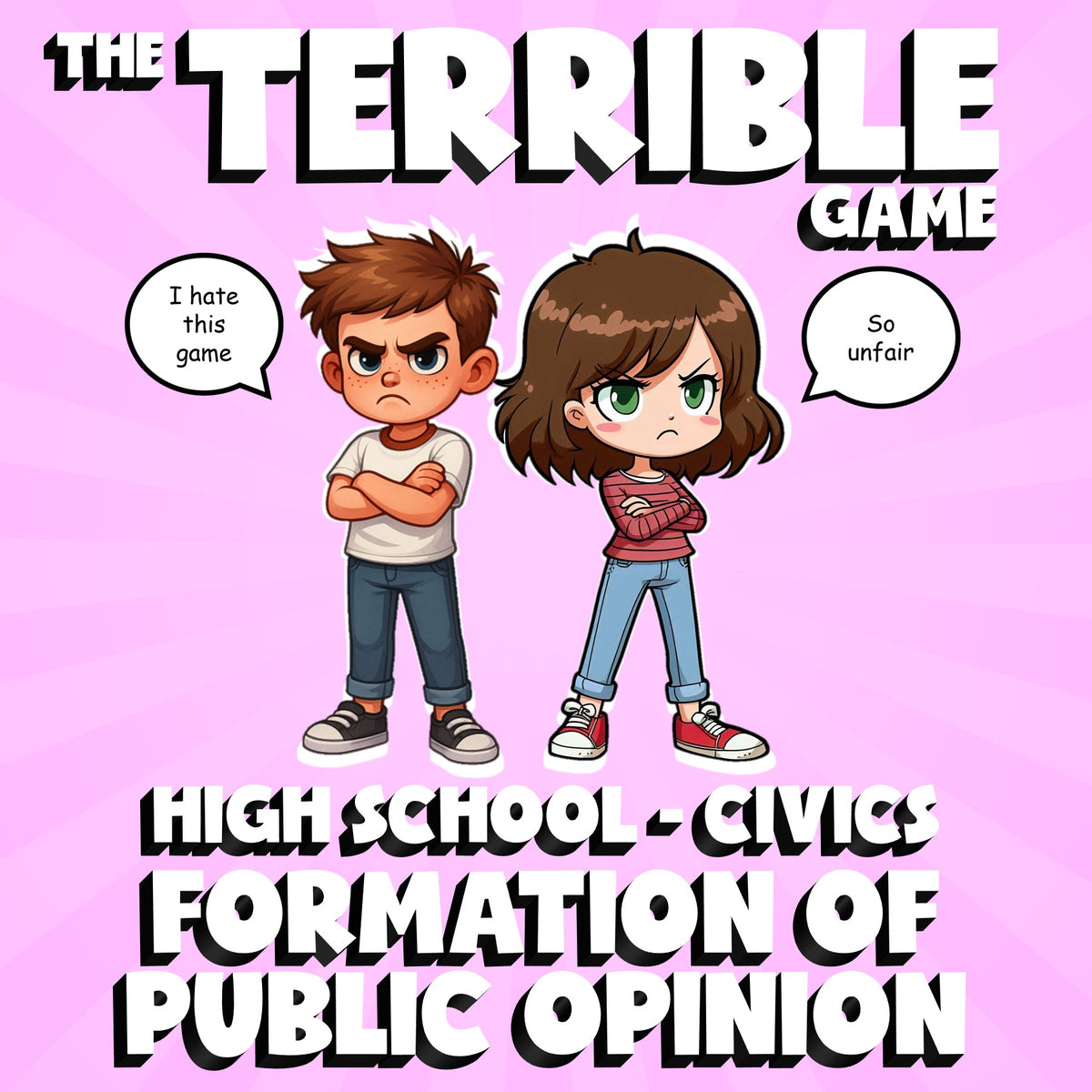 Formation of Public Opinion THE TERRIBLE GAME - No Prep Civics Review Activity