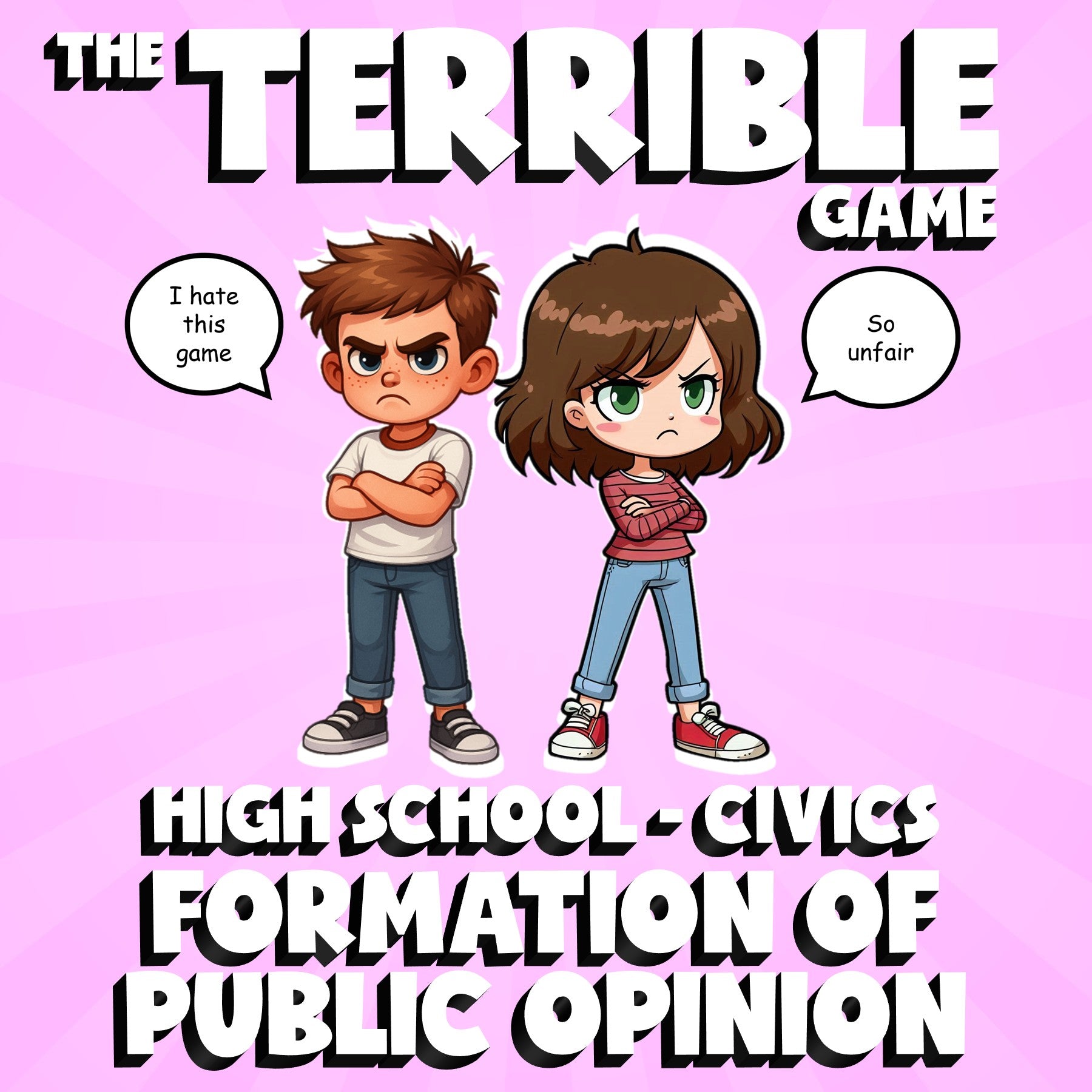 Formation of Public Opinion THE TERRIBLE GAME - No Prep Civics Review Activity