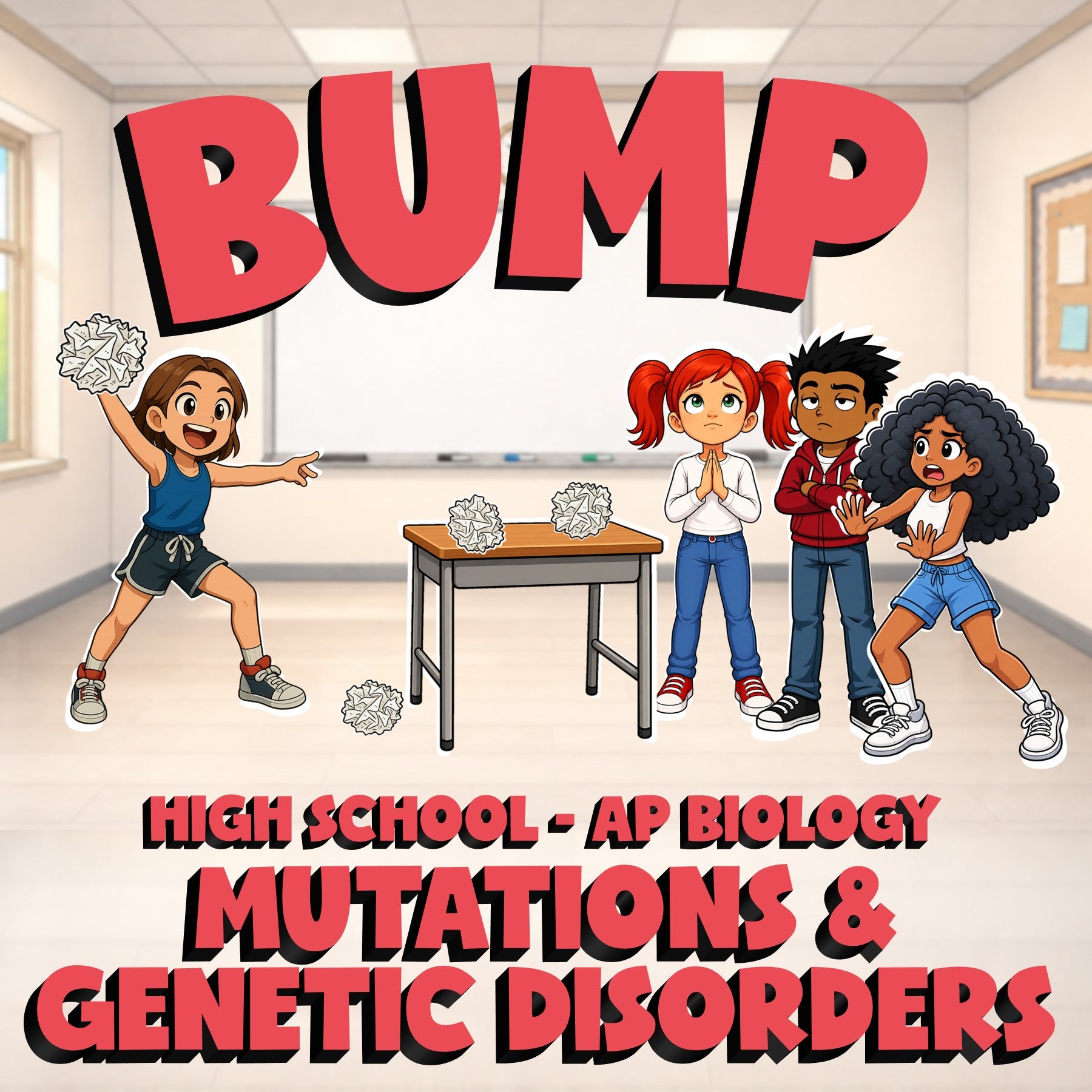 Mutations & Genetic Disorders BUMP Science Game - No Prep AP Biology Review