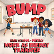 Work as Energy Transfer BUMP Science Game - No Prep Physics Review Activity