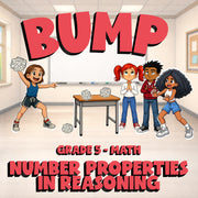 Number Properties in Reasoning BUMP Math Game - No Prep Grade 5 Review Activity