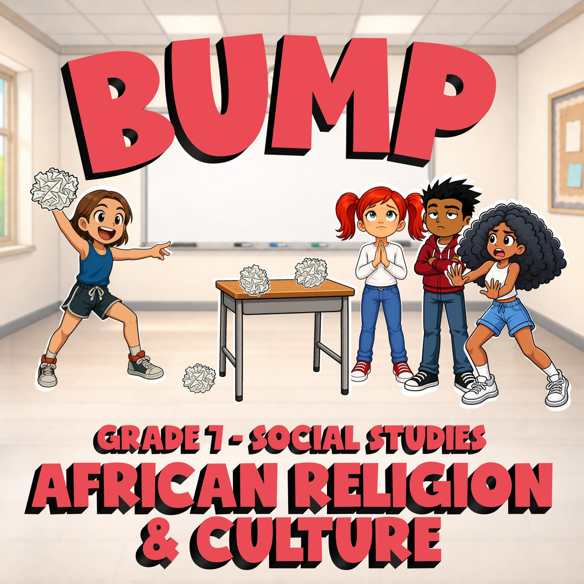 African Religion & Culture BUMP Socials Game - No Prep Grade 7 Review Activity