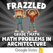 Math Problems in Architecture FRAZZLED Math Game - No Prep Grade 7 Review