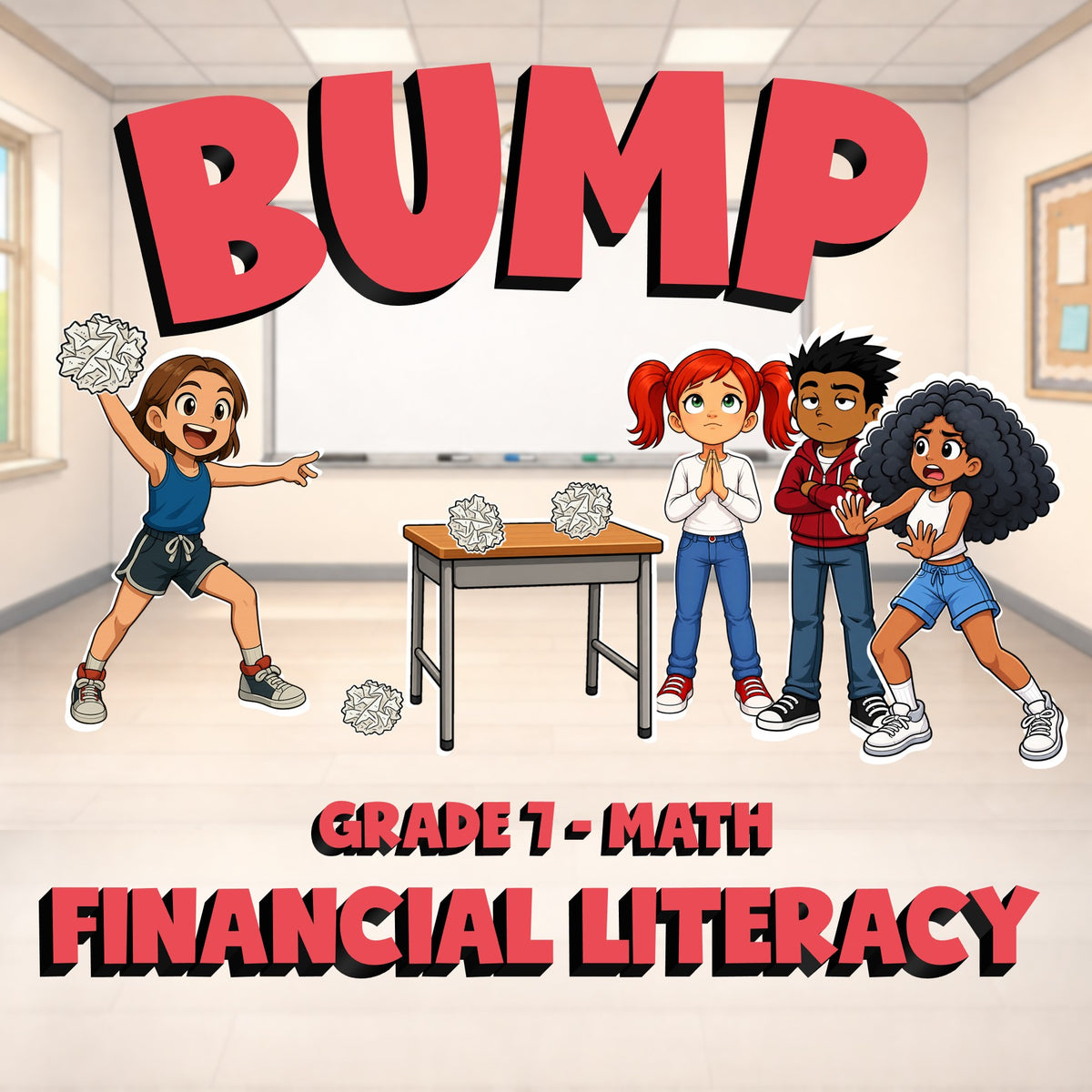 Financial Literacy BUMP Math Game - No Prep Grade 7 Review Activity
