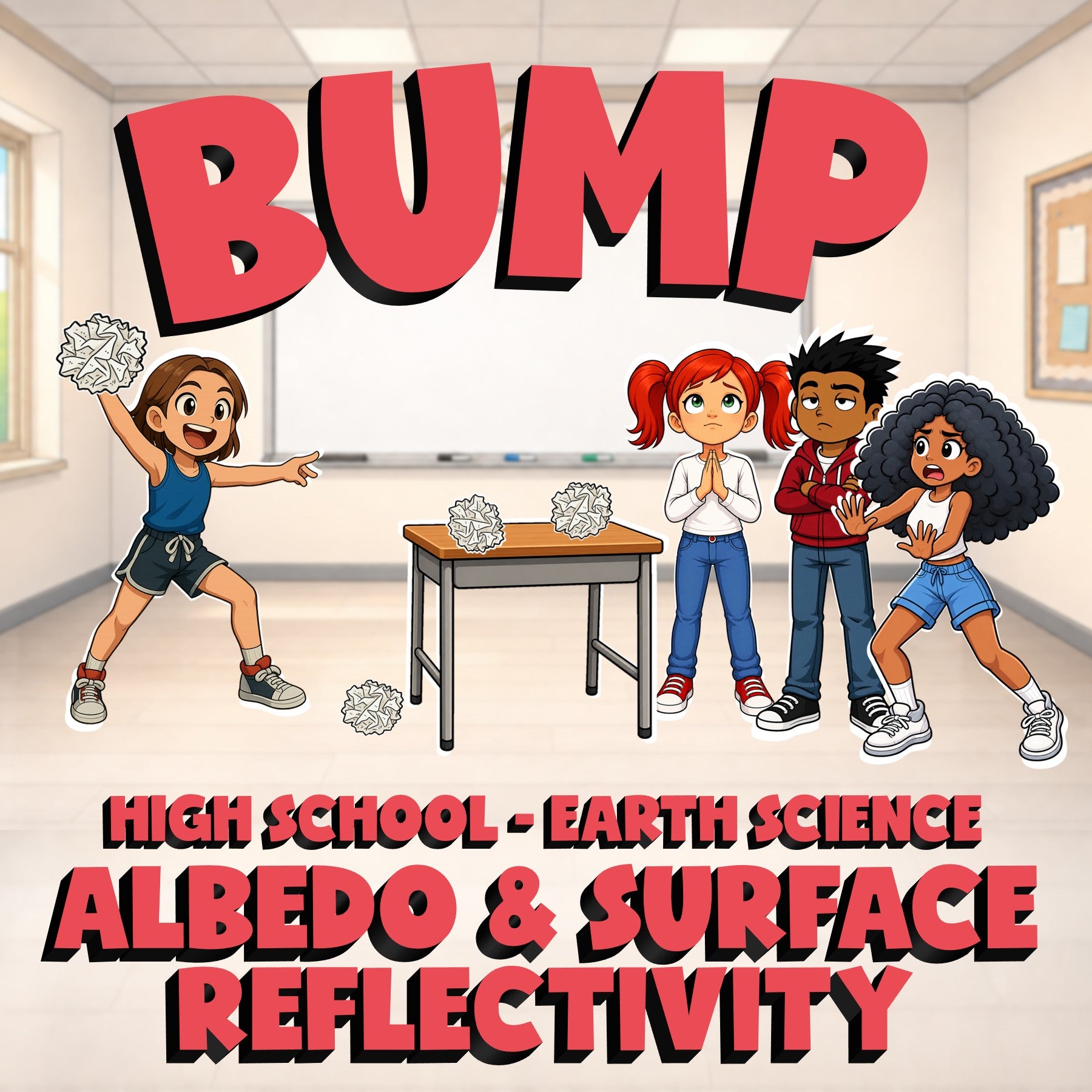 Albedo & Surface Reflectivity BUMP Game - No Prep Earth Science Review Activity