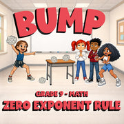 Zero Exponent Rule BUMP Math Game - No Prep Grade 9 Review Activity