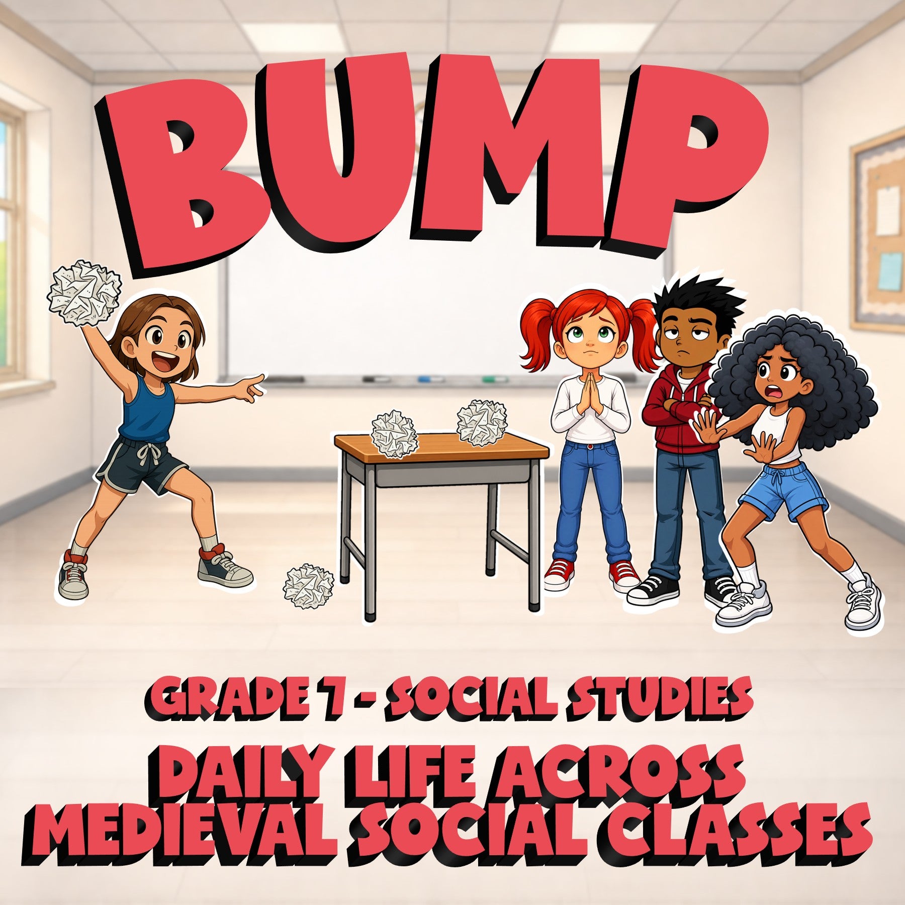 Daily Life Across Medieval Social Classes BUMP Socials Game - No Prep Grade 7