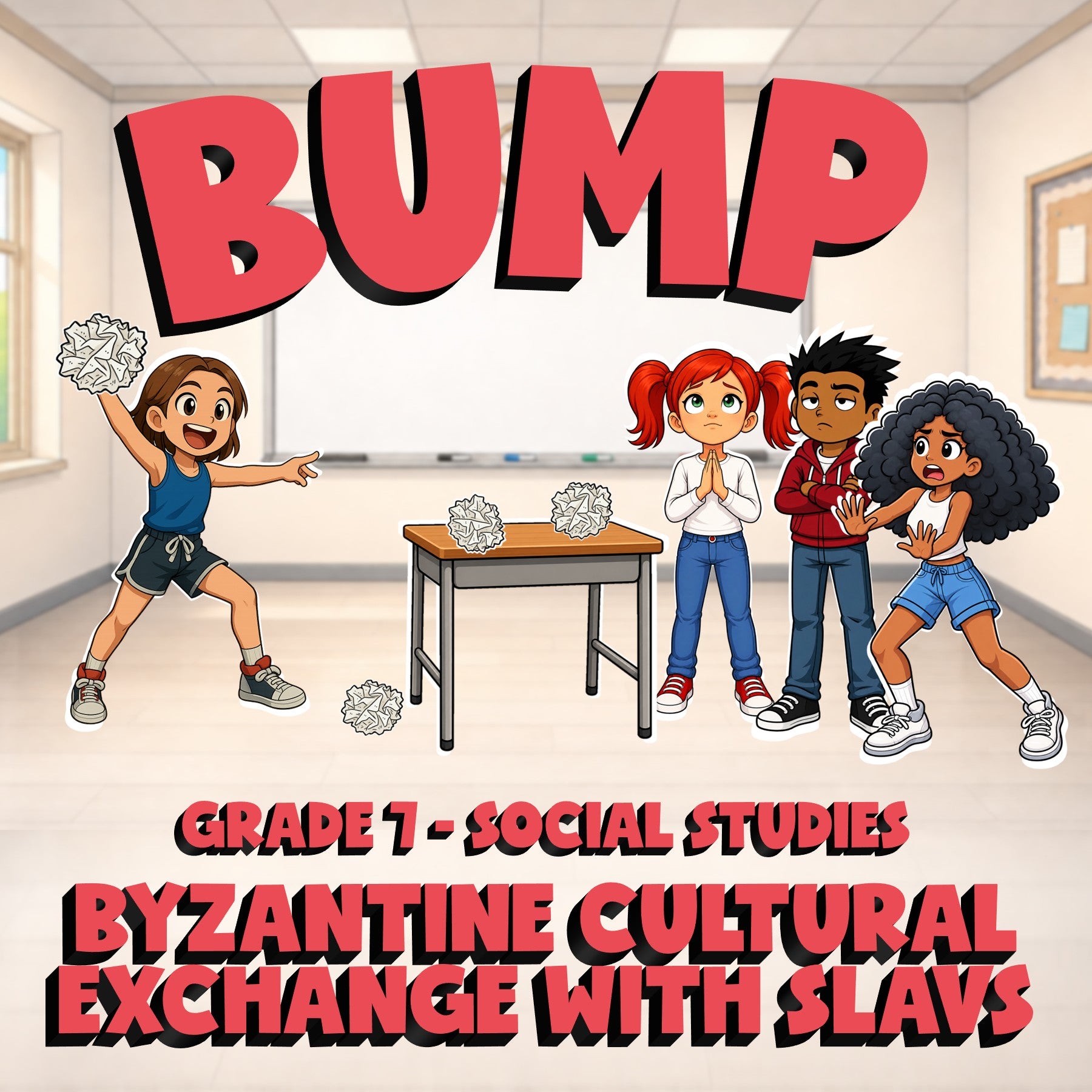Byzantine Cultural Exchange with Slavs BUMP Socials Game - No Prep Grade 7