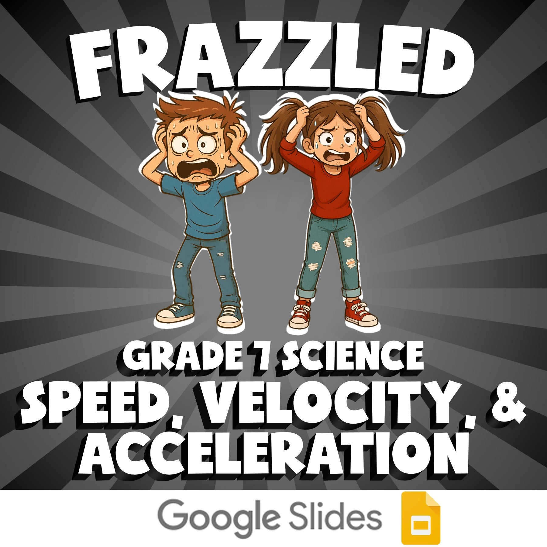 Speed, Velocity, & Acceleration FRAZZLED Science Game - No Prep Grade 7 Review