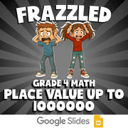 Place value up to 1000000 FRAZZLED Math Game - No Prep Grade 4 Review Activity