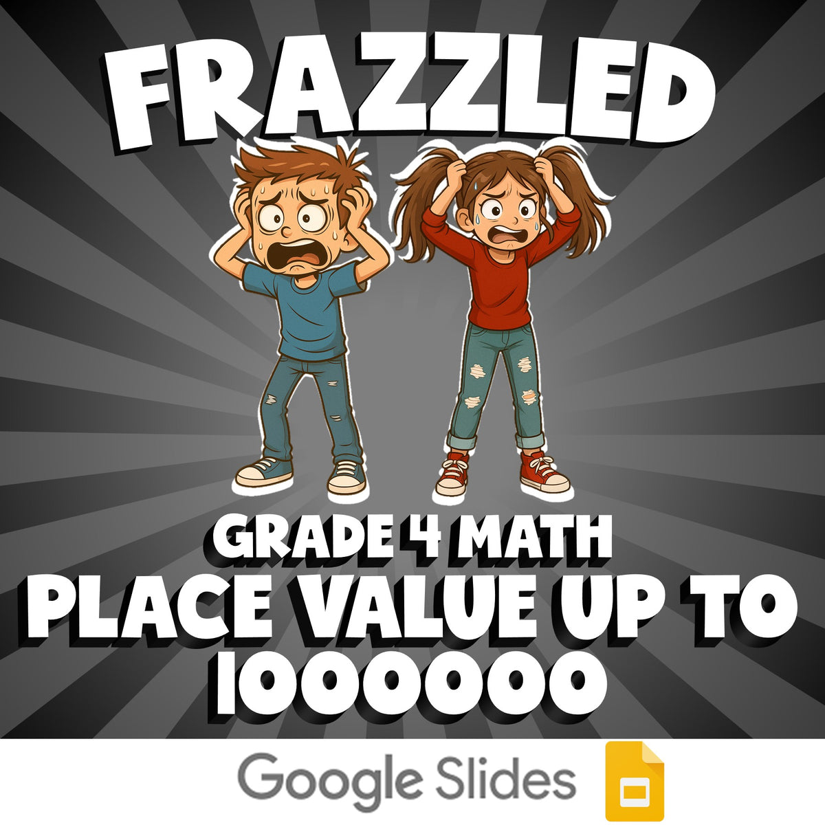 Place value up to 1000000 FRAZZLED Math Game - No Prep Grade 4 Review Activity