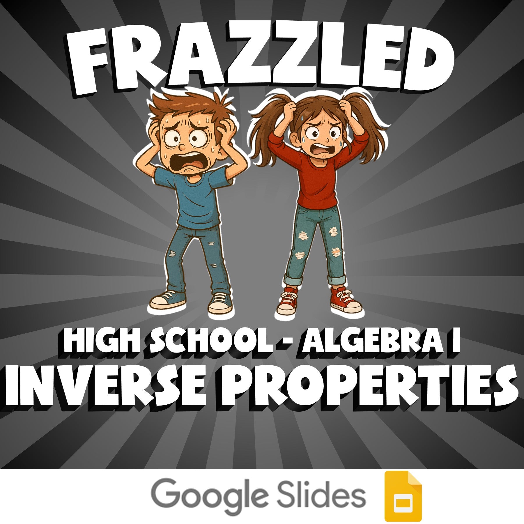 Inverse Properties FRAZZLED Math Game - No Prep Algebra 1 Review Activity