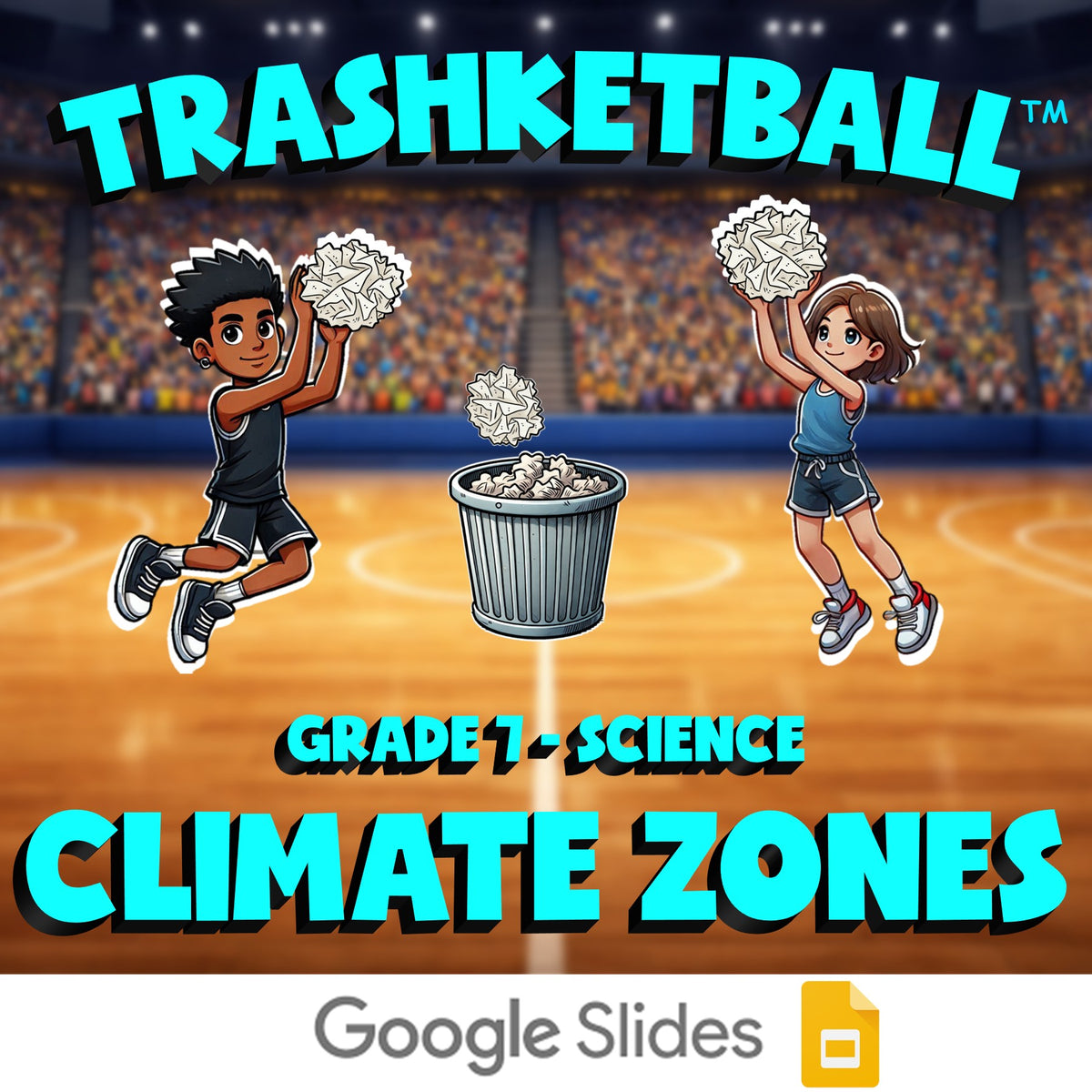 Climate Zones TRASHKETBALL Science Game - No Prep Grade 7 Review Activity