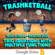 Trig Equations with Multiple Functions TRASHKETBALL Math Game - PreCalculus