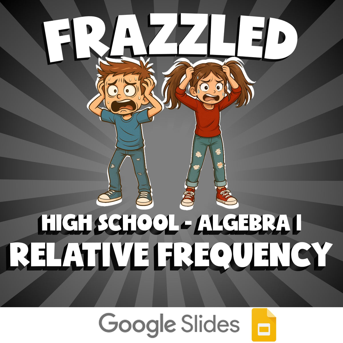 Relative Frequency FRAZZLED Math Game - No Prep Algebra 1 Review Activity