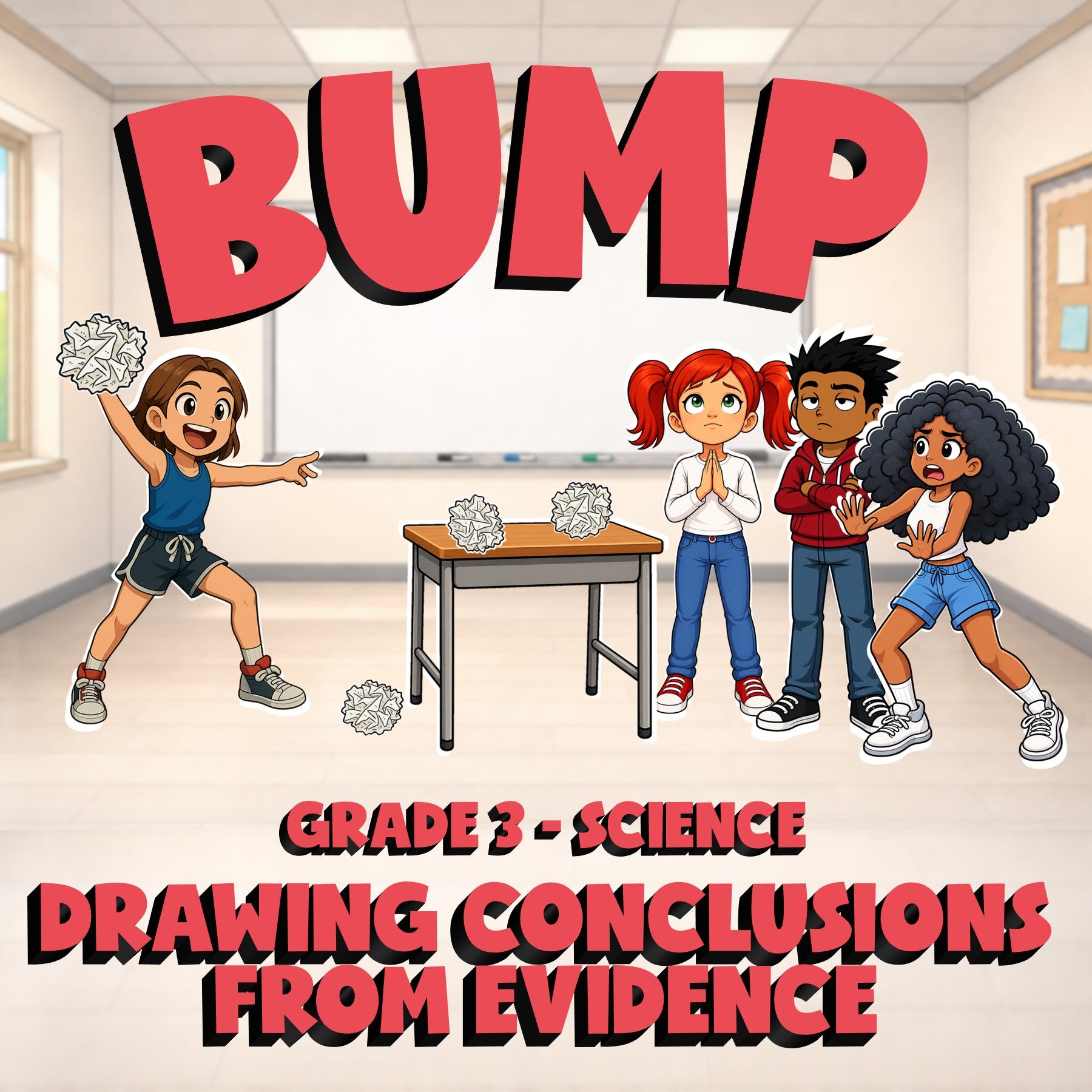 Drawing Conclusions From Evidence BUMP Science Game - No Prep Grade 3 Review