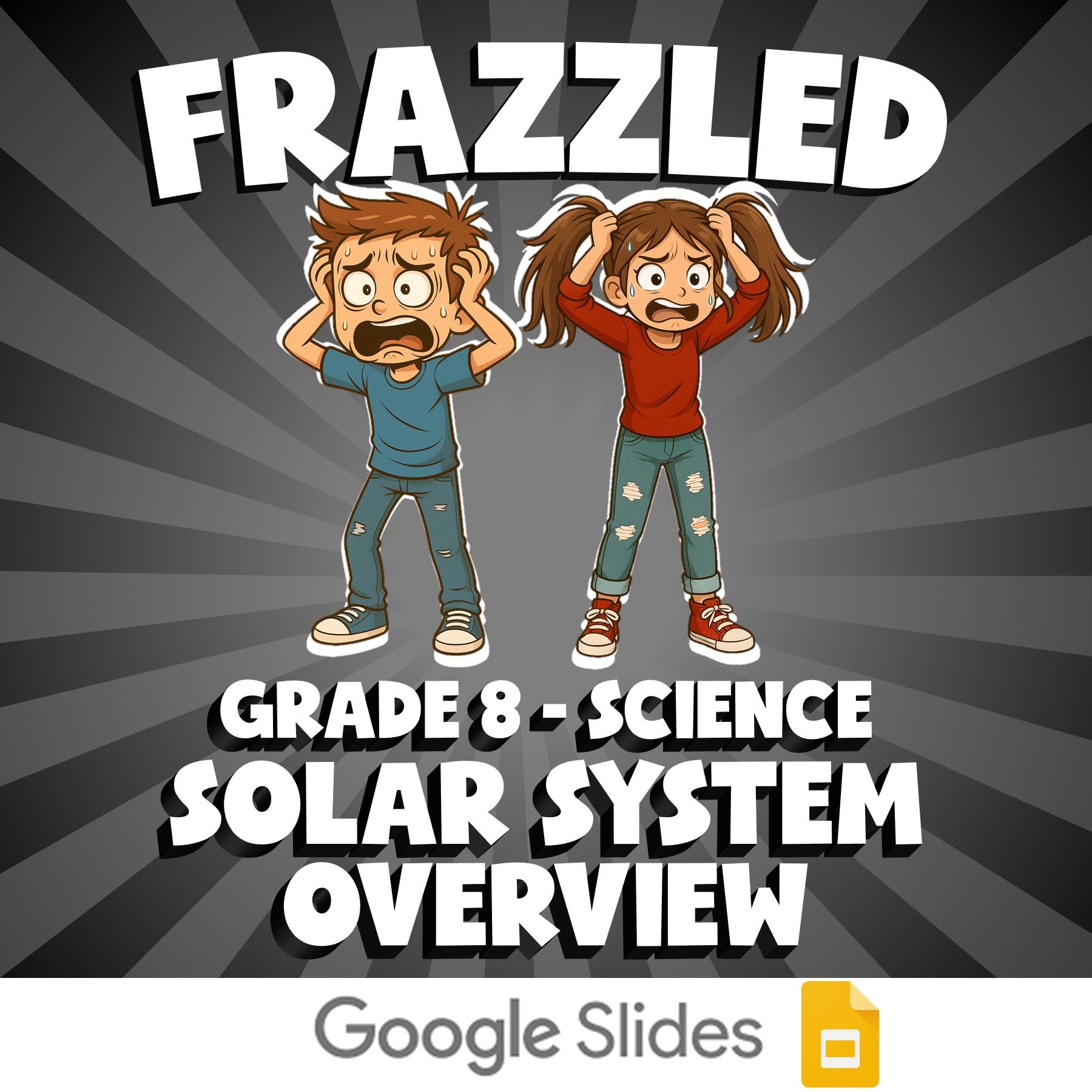 Solar System Overview FRAZZLED Science Game - No Prep Grade 8 Review Activity