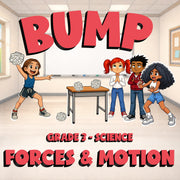 Forces & Motion BUMP Science Game - No Prep Grade 3 Review Activity