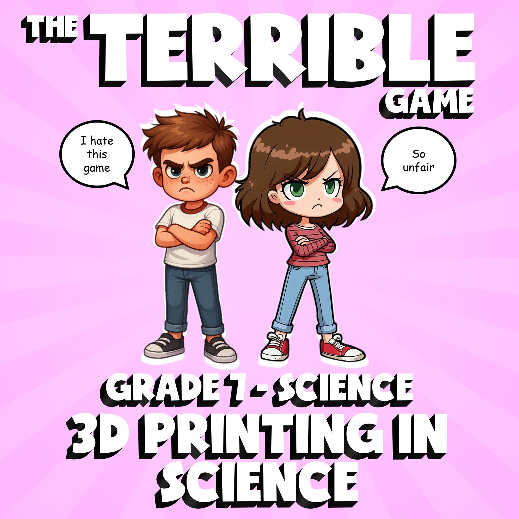 3D Printing in Science THE TERRIBLE GAME - No Prep Grade 7 Science Review