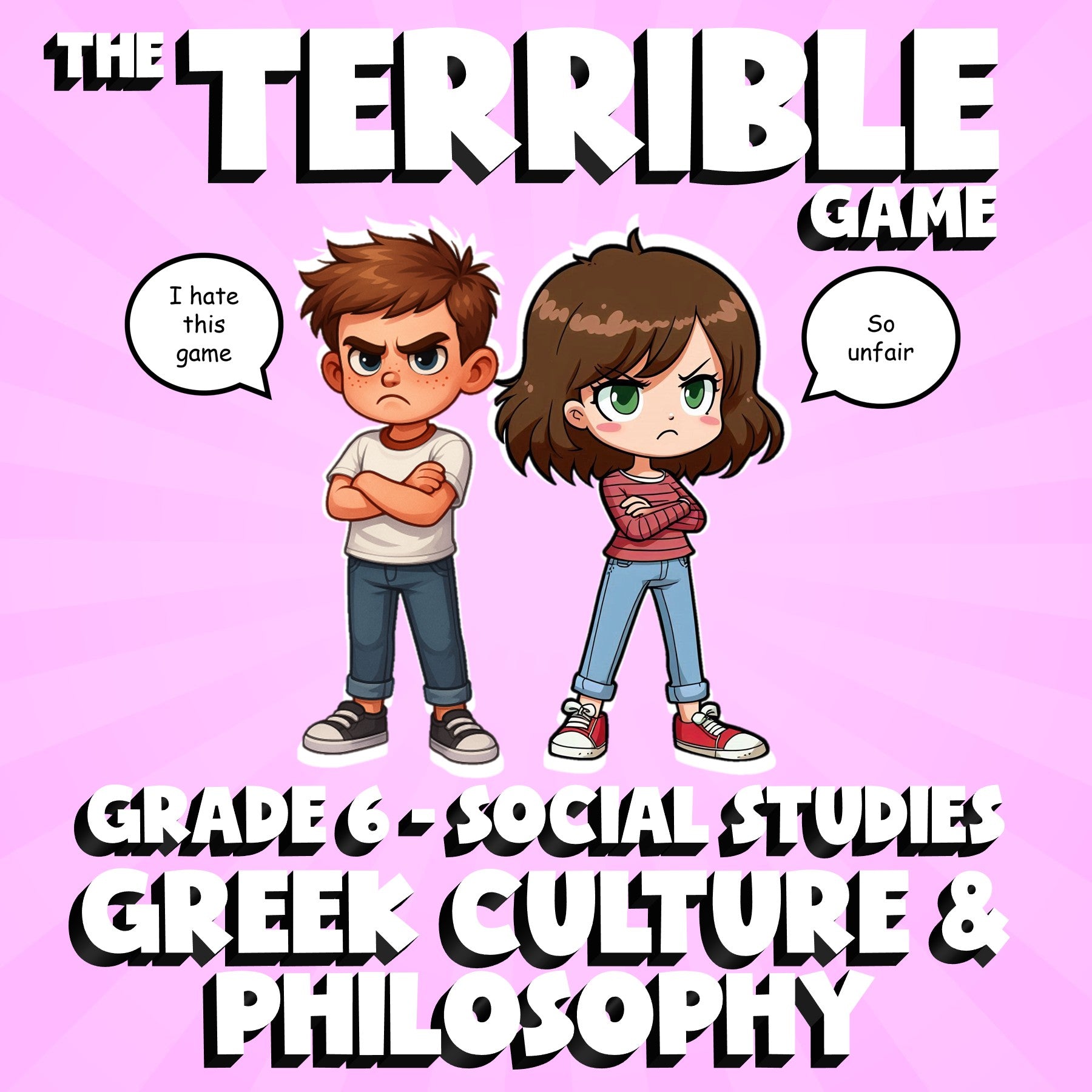 Greek Culture & Philosophy THE TERRIBLE GAME - No Prep Grade 6 Socials Review