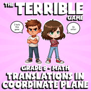 Translations in Coordinate Plane THE TERRIBLE GAME - No Prep Grade 8 Math Review