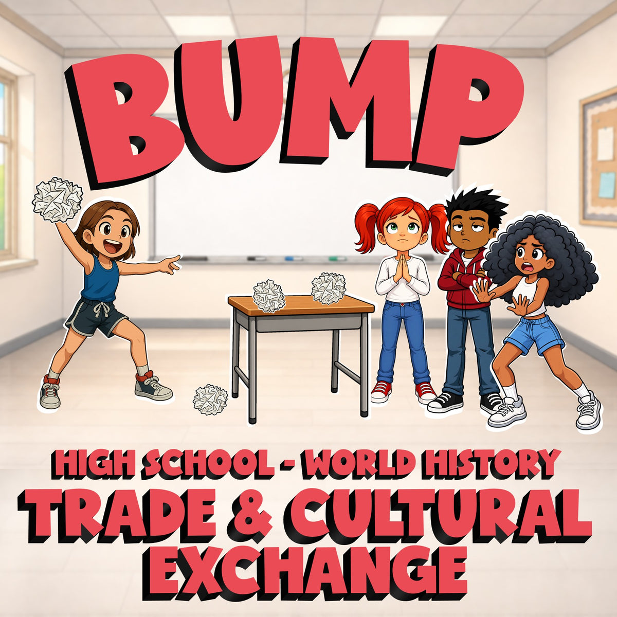 Trade & Cultural Exchange BUMP Game - No Prep World History Review Activity