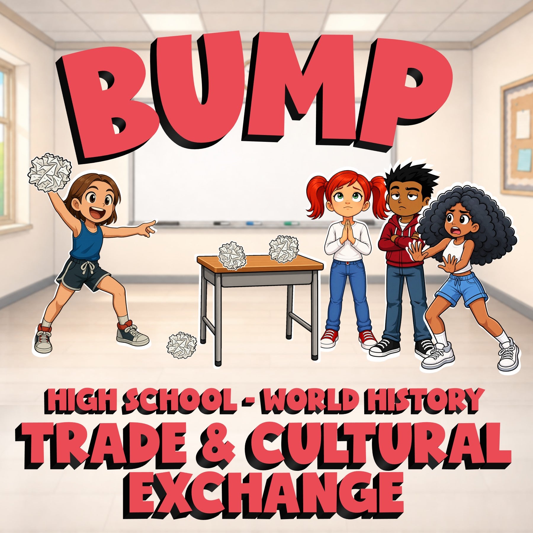 Trade & Cultural Exchange BUMP Game - No Prep World History Review Activity