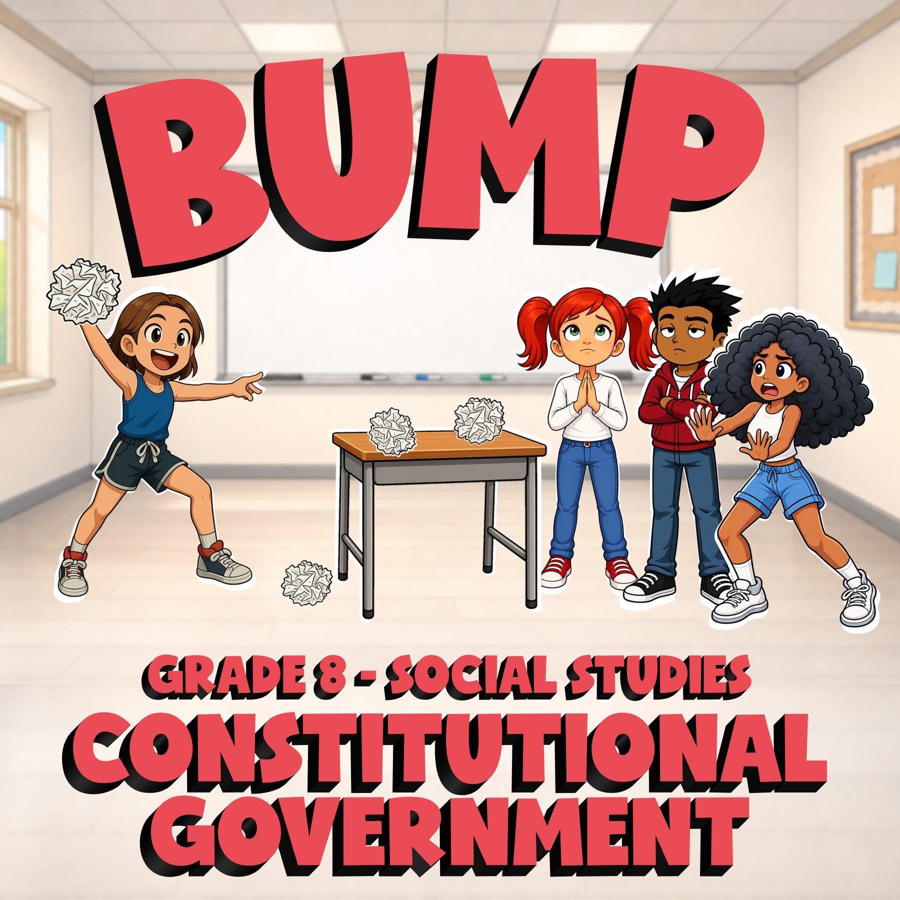 Constitutional Government BUMP Socials Game - No Prep Grade 8 Review Activity